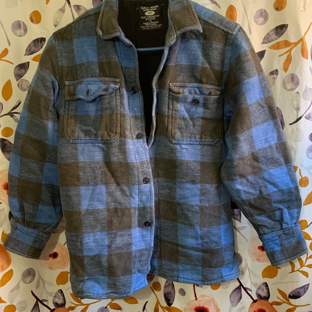 🔥5/25 Grit Iron Flannel Shirt Jacket Sz M